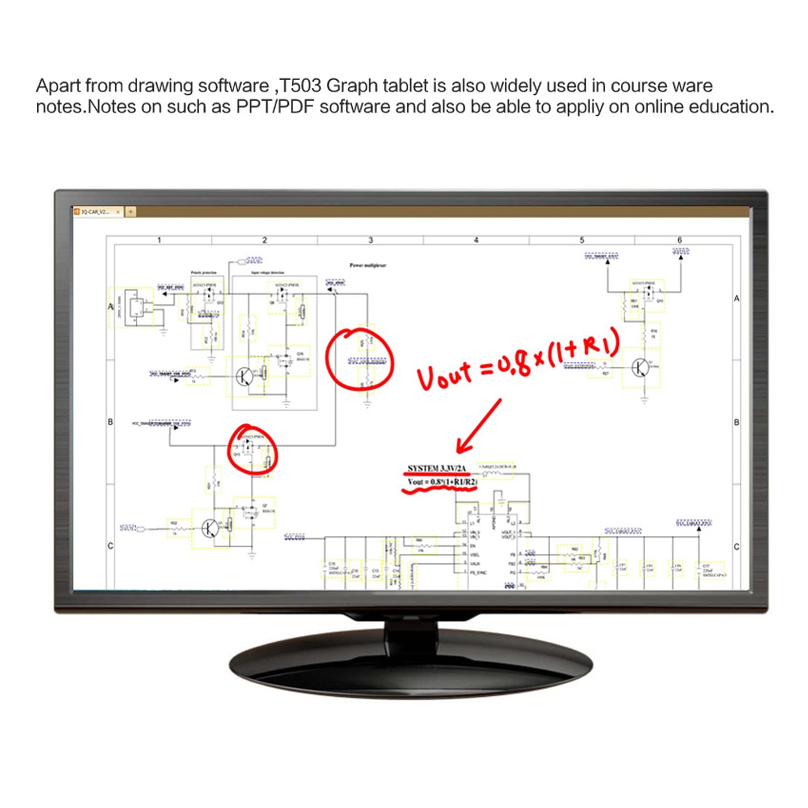 Tableta Gráfica de Dibujo con 8192 Niveles de Presión, 233PPS y 5080LPI, Teclas Personalizables, Arte Digital para Enseñar, Trabajar