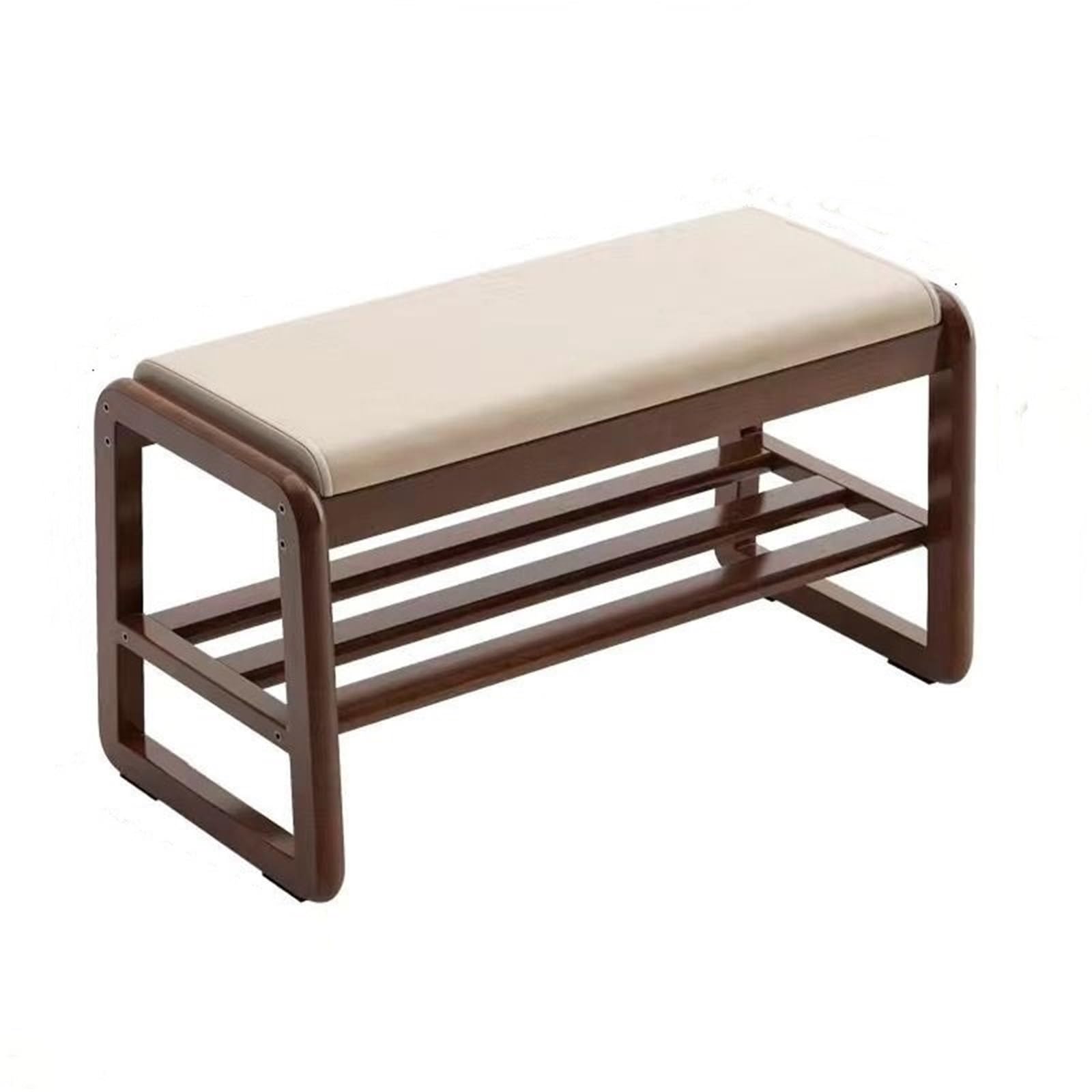 Banc à chaussures moderne pour optimiser l'espace d'un petit couloir marron 80 cm