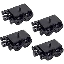Train Building Blocks Wheel Set, City Train Carriage Parts for MOC DIY Construction Bricks Model, 4 Pack
