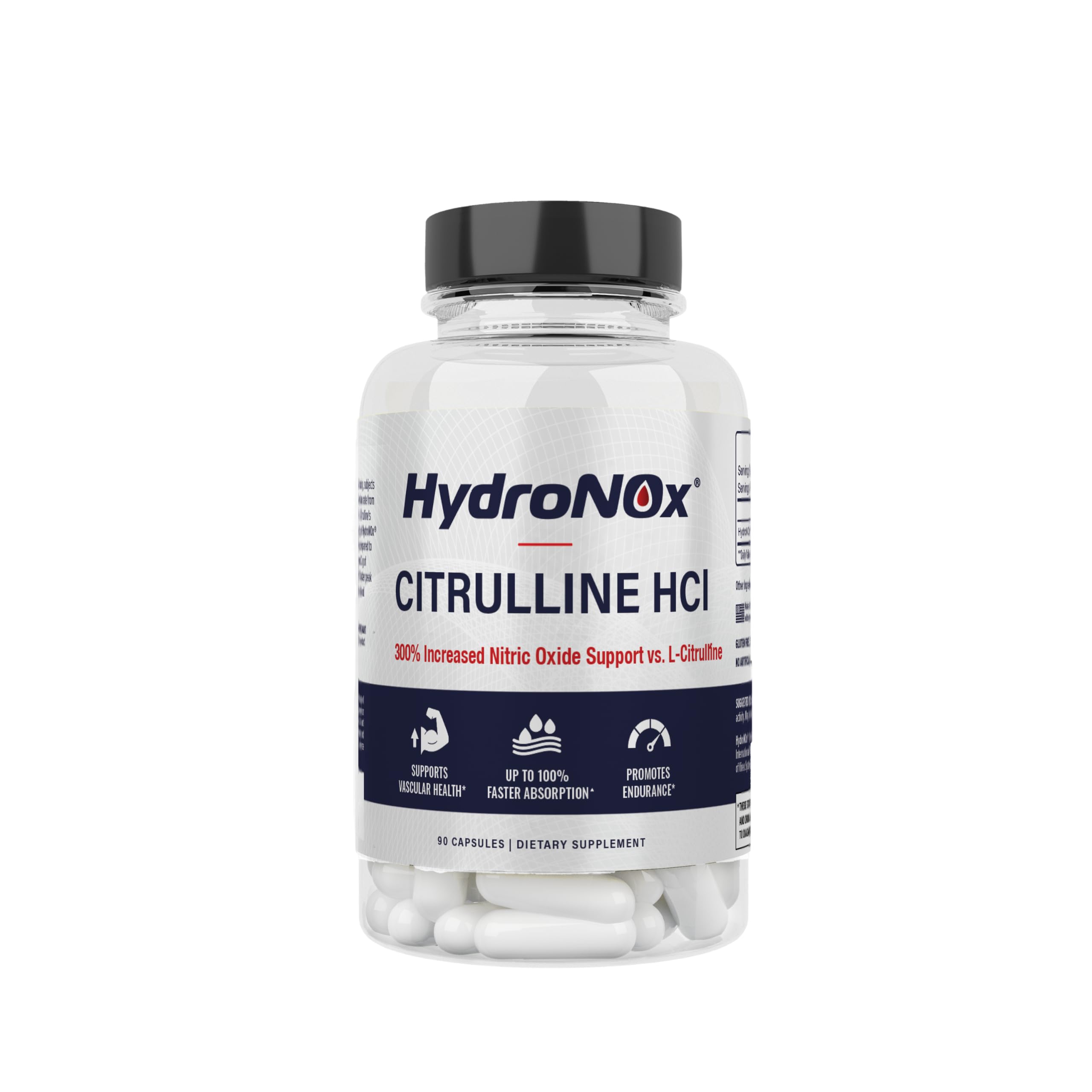 HydroNOx Pré-treino com Citrulina HCl, 90 cápsulas
