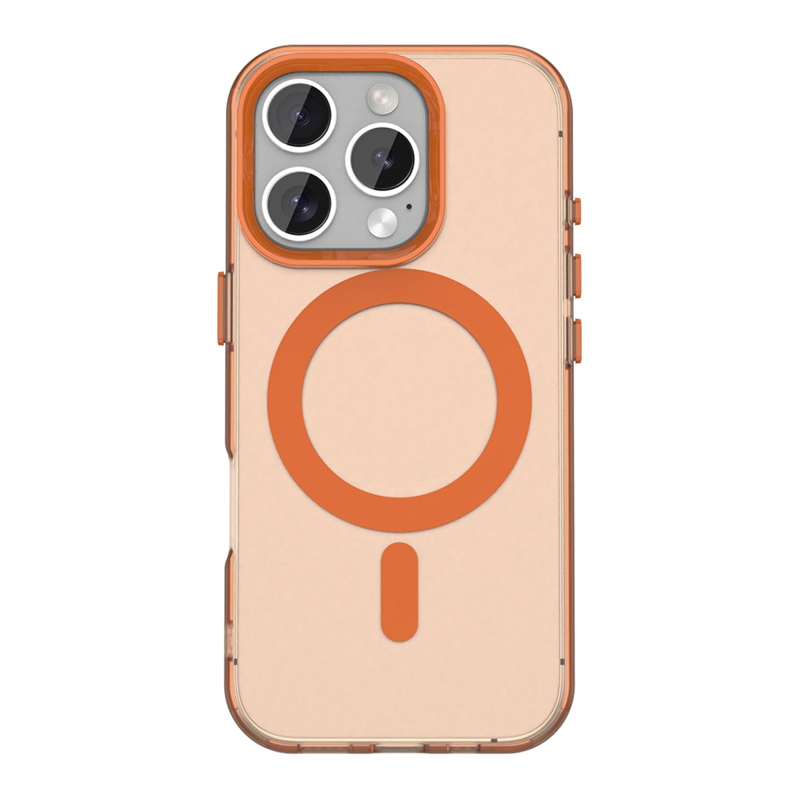 Coque antichoc iPhone 14 transparente avec coins renforces orange - 8