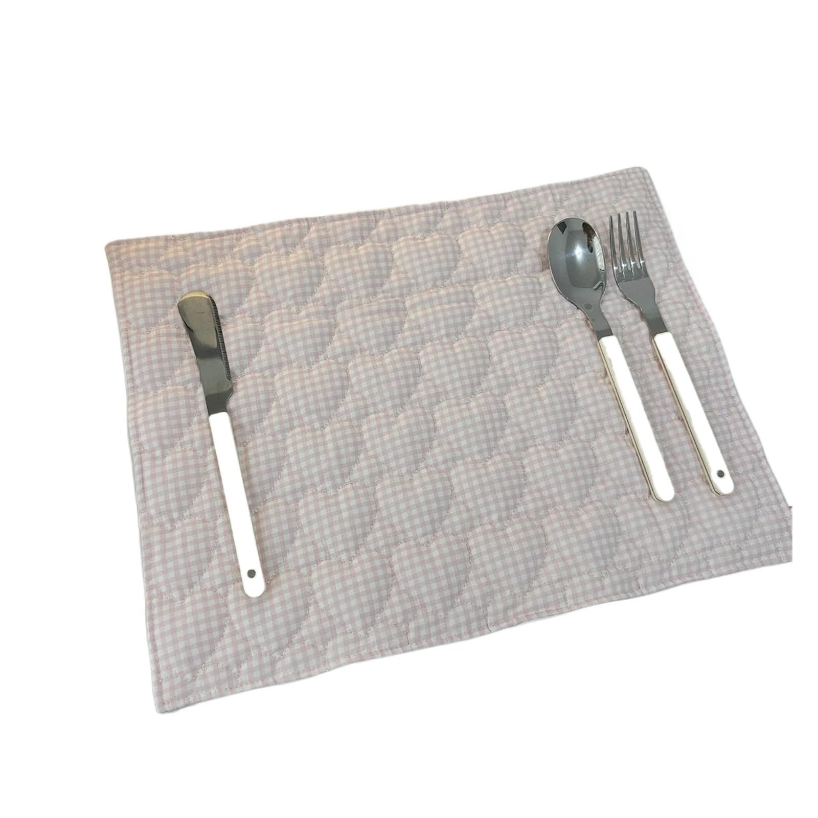 Cotton Heart-Shaped Quilted Placemats