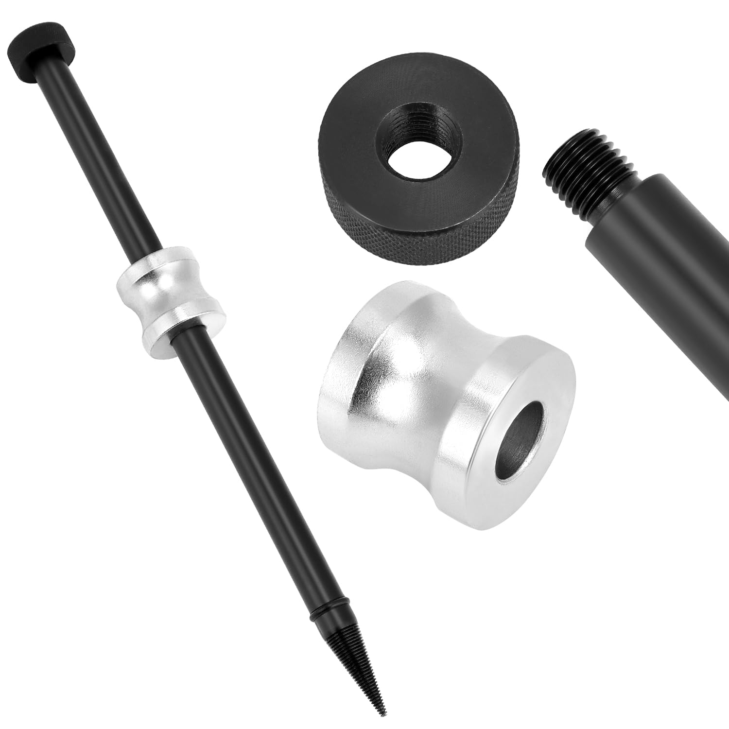 QWORK® Estrattore per guarnizioni iniettori, Acciaio al Carbonio, Universale per Auto - Nero, 4.5 mm -13.2 mm
