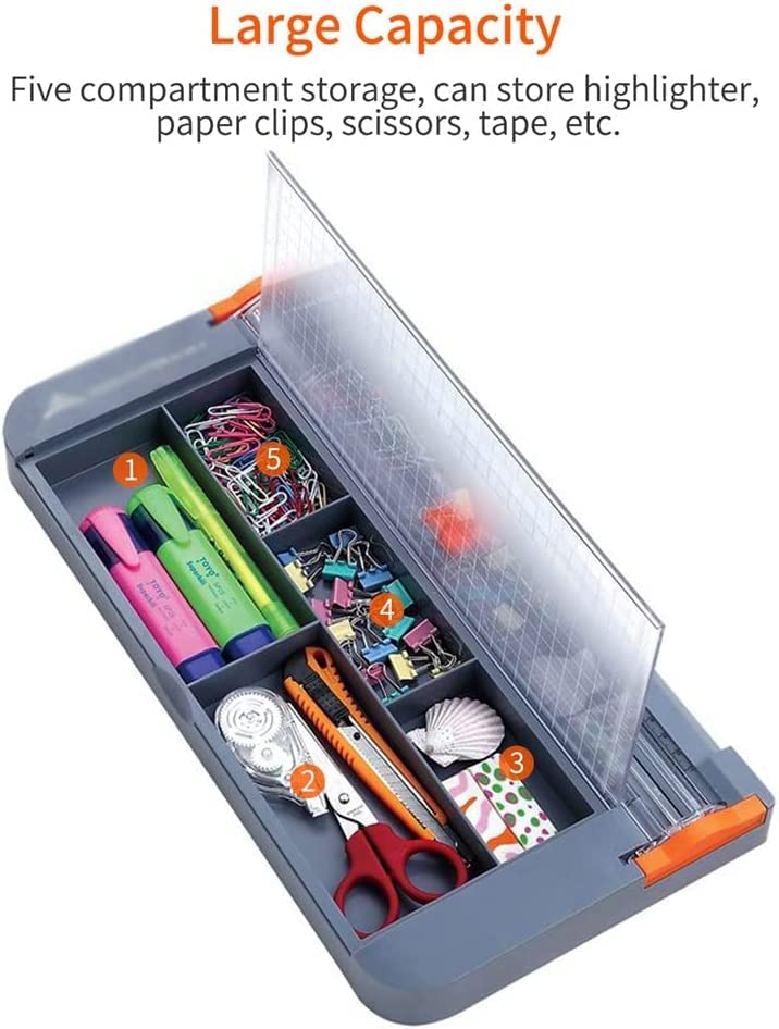 Papierschneider, Papiertrimmer, Aktenvernichter, multifunktionale Aufbewahrungsbox, A4-Papierschneider, 31 cm Schnittlänge für Bastelpapier, Fotos