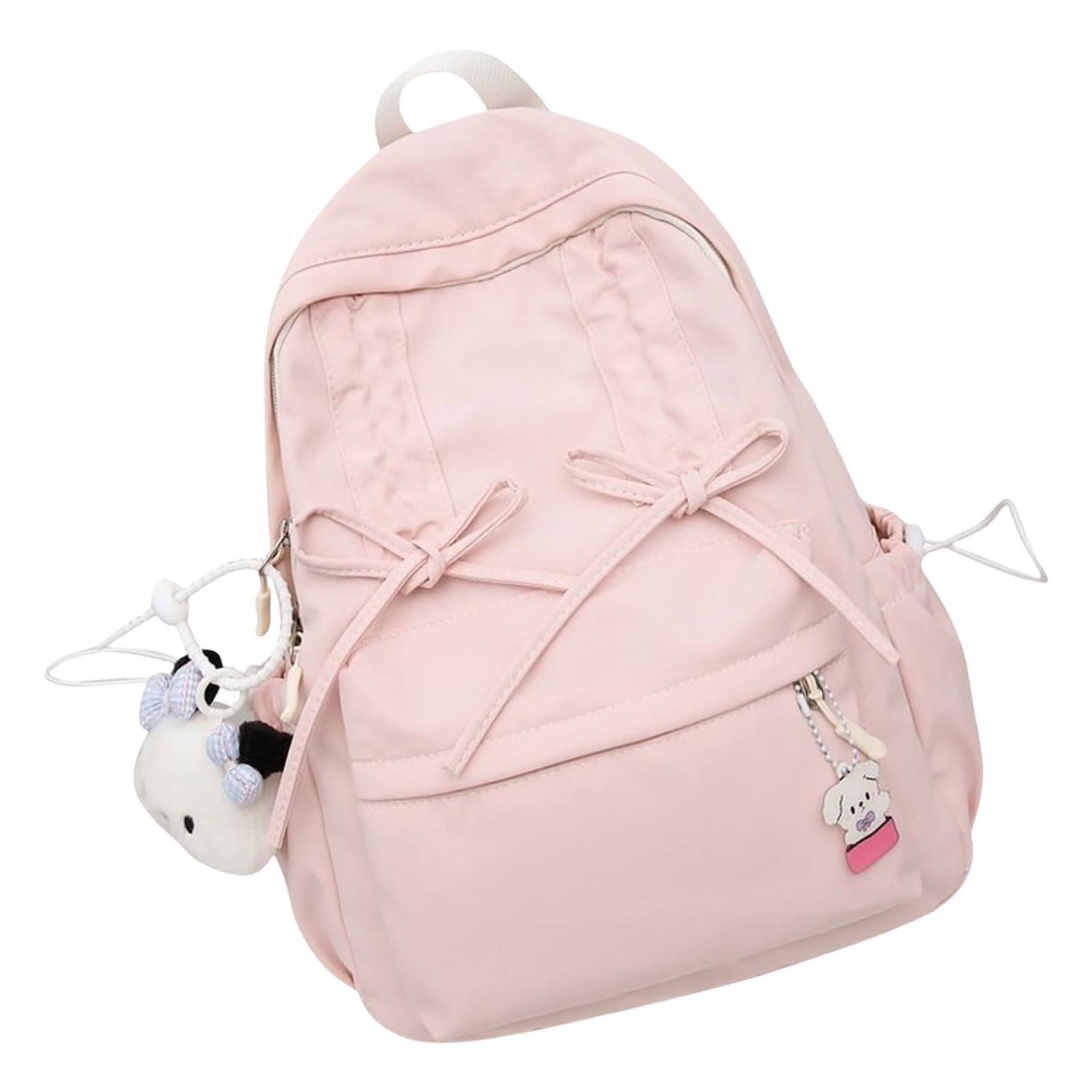 Psdndeww Unisex Pink [Psdndeww] Japanese Style Backpack Casual Daypack School Backpack Travel Backpack Large Capacity Backpack Lovely Bow Backpack,