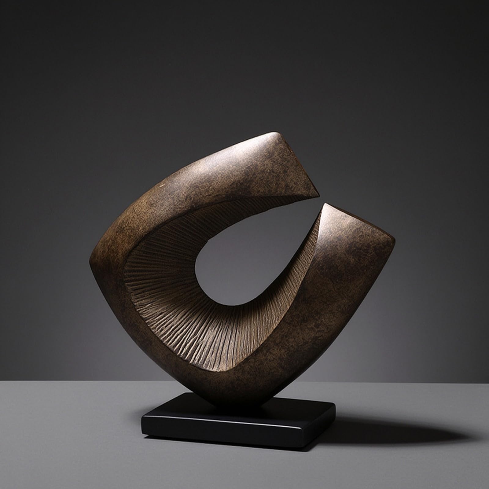 Sculpture Table avec Socle Abstraite Sculpture Table Moderne Statue pour Salon, Bureau, Entrée, Moderne Minimaliste, Sculpture Géométrique Abstraite A