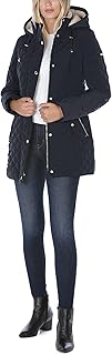 Sponsored Ad - LAUNDRY BY SHELLI SEGAL Women's 3/4 Quilted Faux Shearling Jacket with Hood