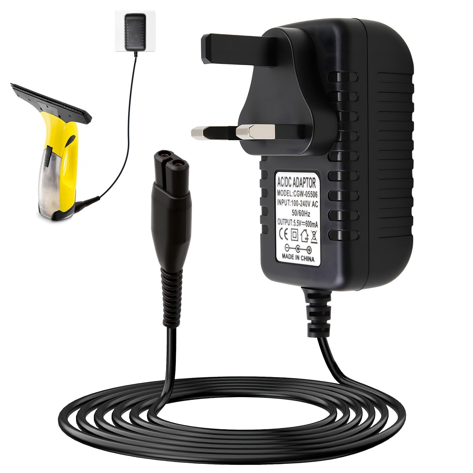 5.5V Charger for Karcher Window Vac WV1-WV75 & Plus