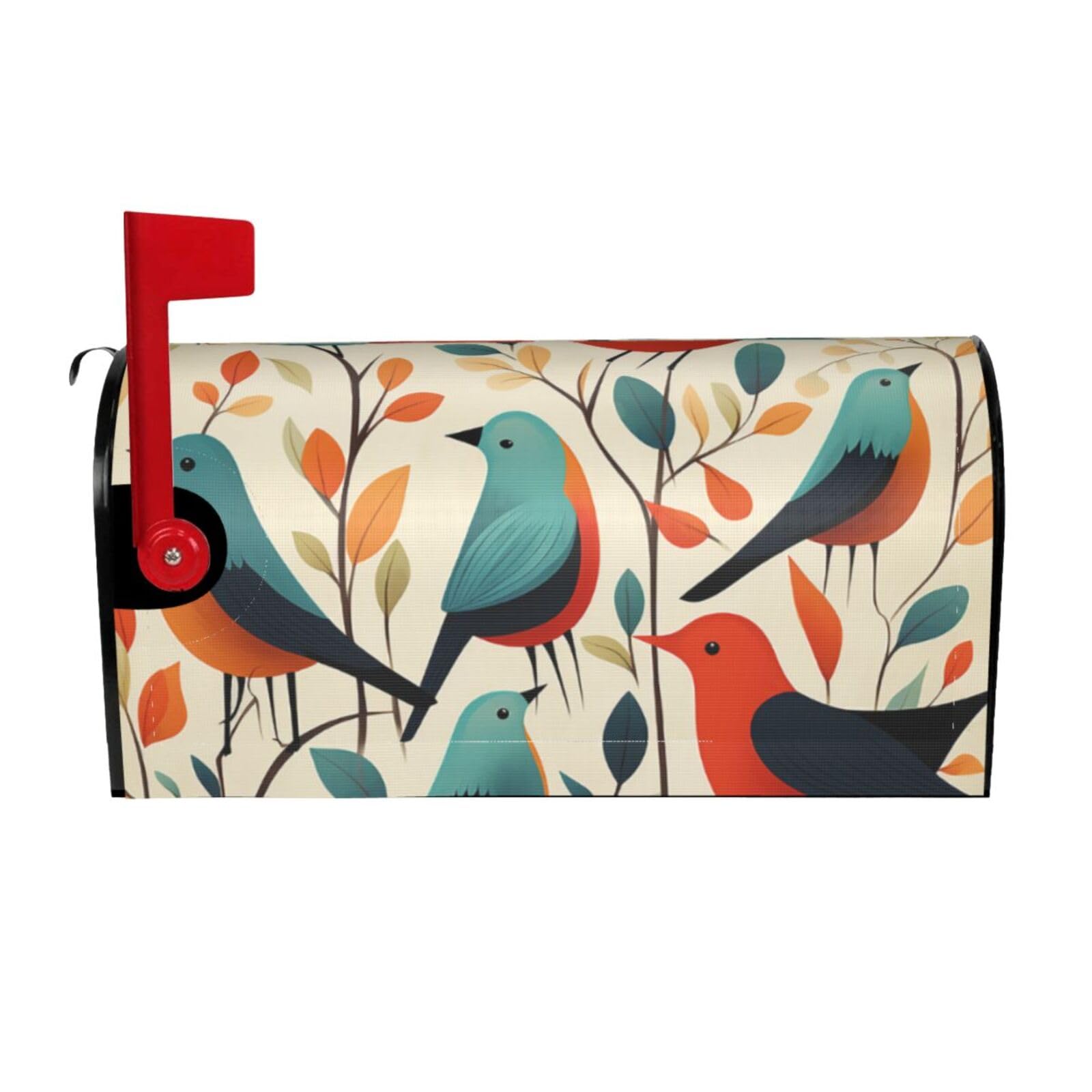 Flock of Birds Mailbox Covers Magnetic Wraps Post Letter Box Cover Garden Home Decor 25.5x21 in