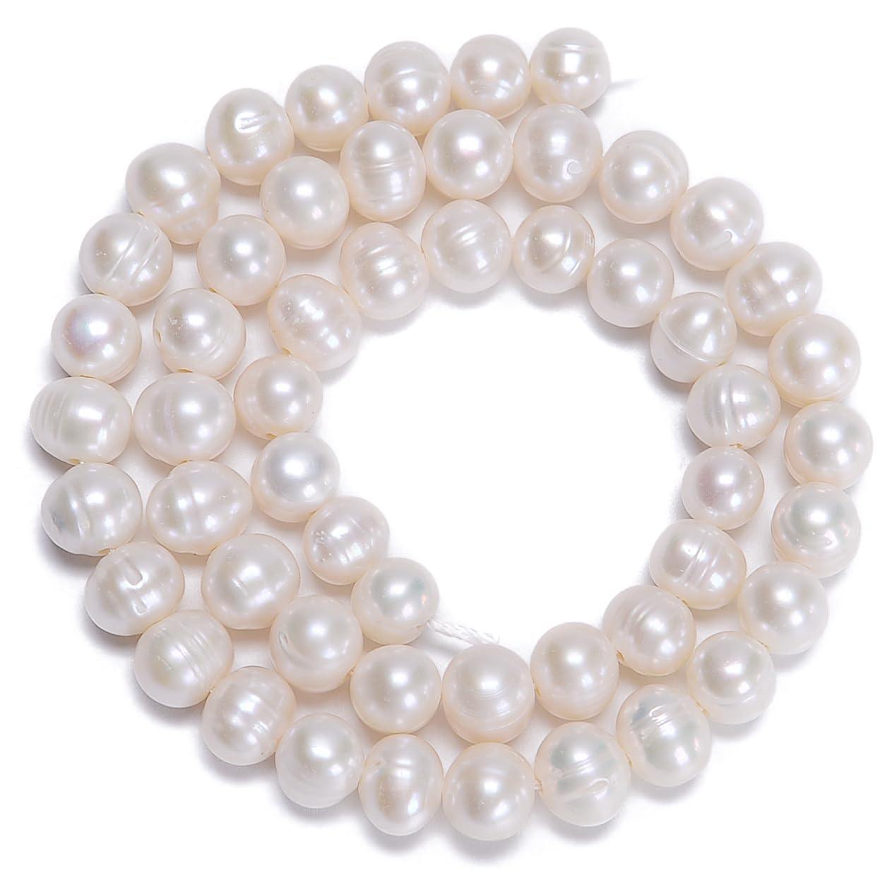 AD Beads Natural Freshwater White Pearl Round Beads 15" 4mm 6mm 8mm 9mm 10mm 11mm 12mm (7-8mm)