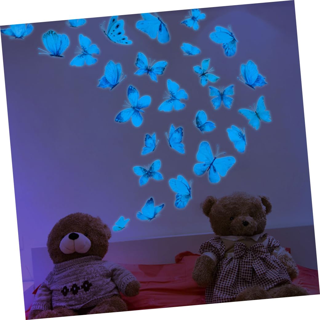 Zerodeko 5sets Adesivi Murali Farfalle Luminose Decorazioni Murali Rimovibili Per Camerette Adesivi Impermeabili Per Stanze Di Ragazzo Ragazza Di Design Unico e Creativo