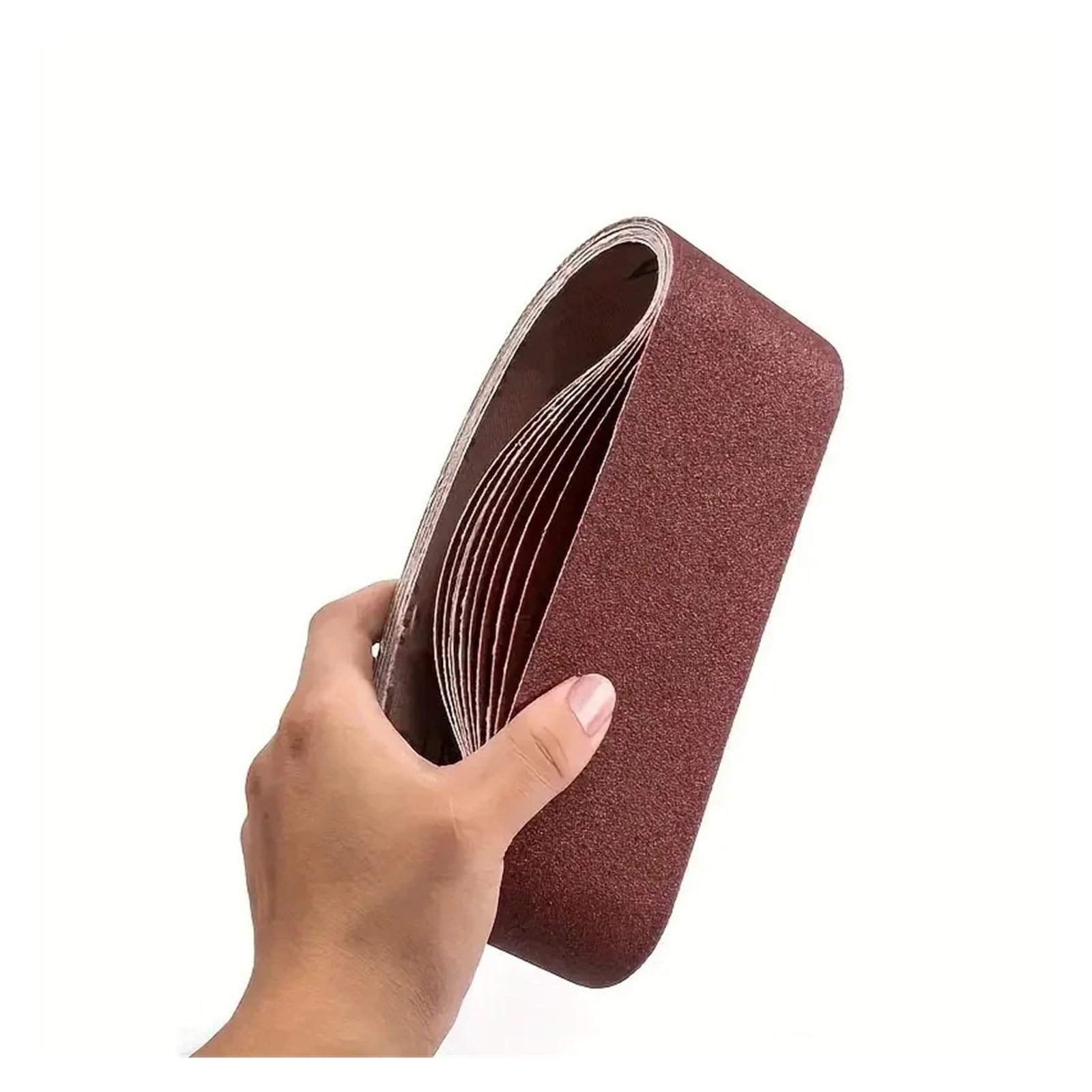 Correa Abrasiva 10 bandas de lijado 75 x 533 mm (2,95 20,98 pulgadas), grano 60, 80, 120, 150, 180, 240, 320 y 400, adecuadas for lijar nivelar madera(10Pcs 80 Grits)
