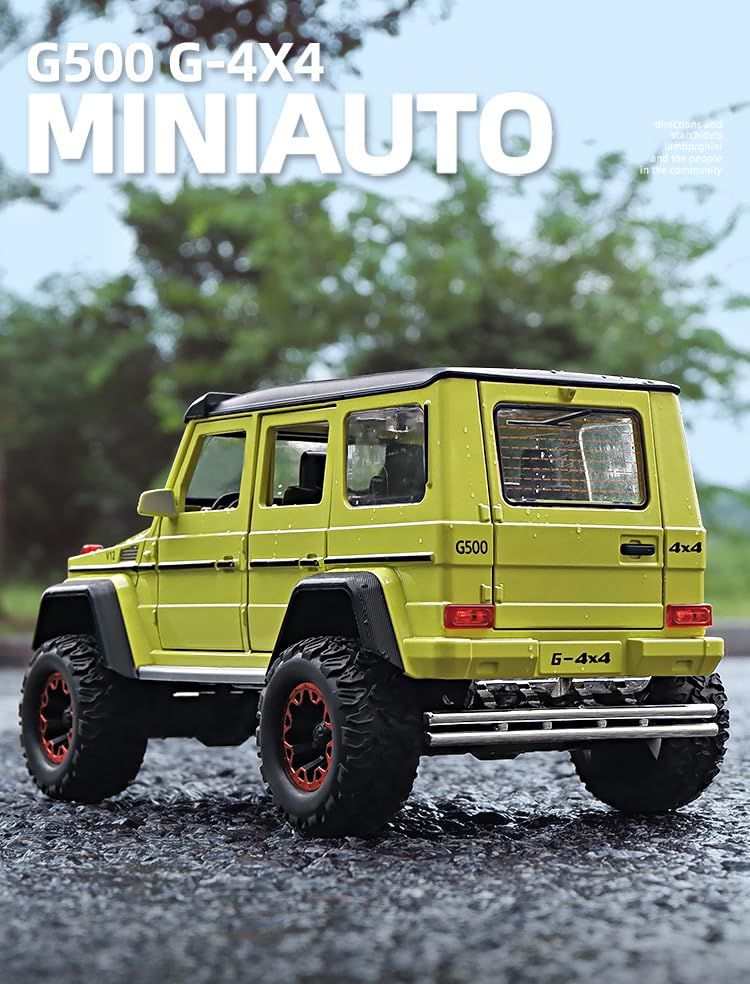 Image of Exclusive Alloy Metal Pull Back Die-Cast Car 1:24 Big Amg G500 Diecast Metal Pullback Toy Car With Openable Doors, Light Music Boys Gifts Toys For Kids, Black