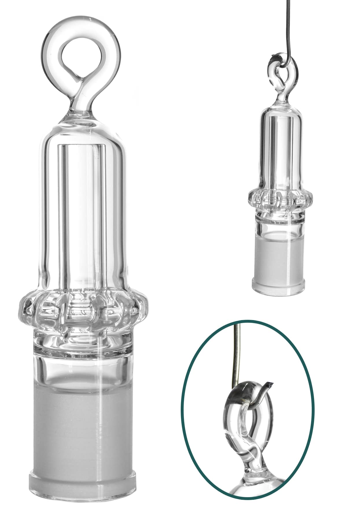 Heisenberg Mad Professor Glasbong mit austauschbarem Perkolator, 18.8 Schliff (NS19 bistabil), Höhe 40cm