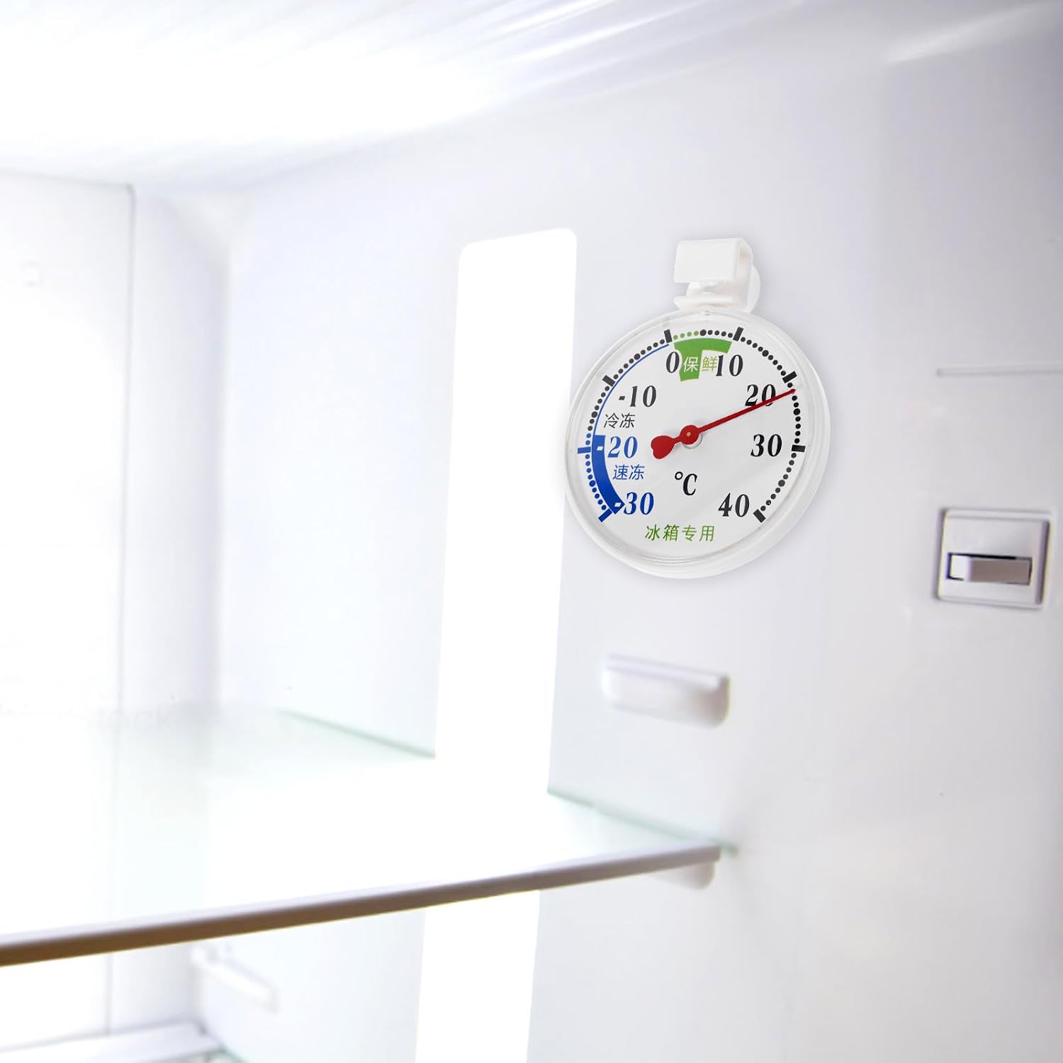 Refrigerator Thermometer Round Plastic Sensor with Max Min Record