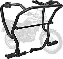 Protetor de Motor e Carenagem Coyote Preto Com Pedais - XRE 190