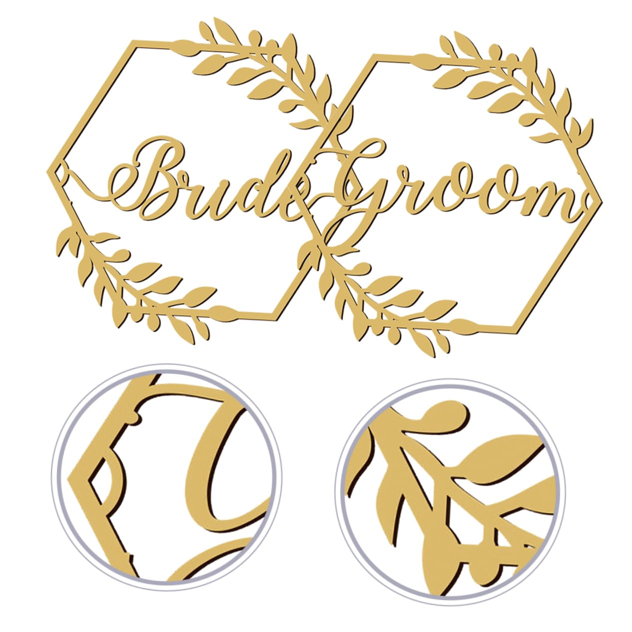 STOBAZA 3sätze Hochzeitsschild Braut Und Bräutigam Dekorative Holzschilder Für Hochzeitsstühle Elegante Stuhldekoration Für Zeremonien Und Empfänge Mit Schleifen
