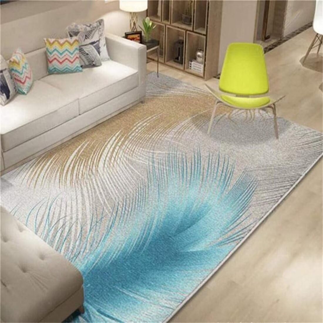 Tapis entree interieur et aire de jeu bébé au motif scandinave