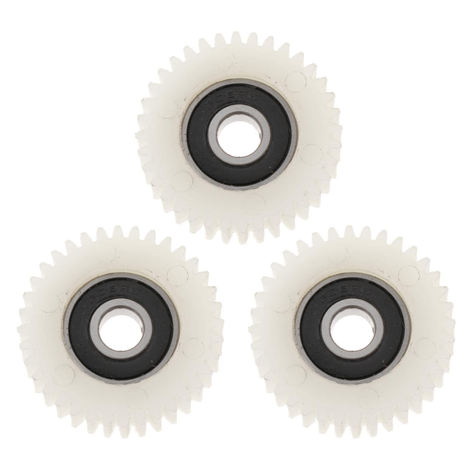 Aymzbd Set of 3 Planetary Gears with 36 for Electric Bike Parts, Nylon White, as described