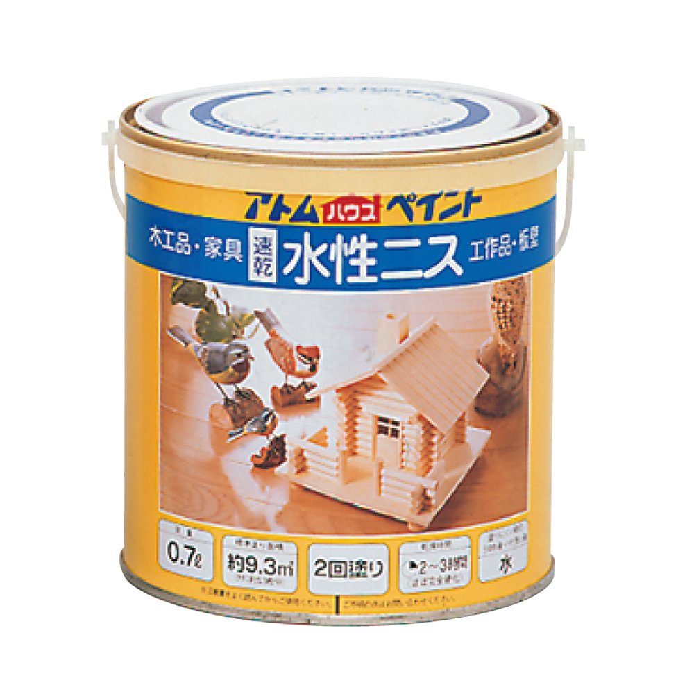 mmm ライトオーク ニス Amazon | アトムハウスペイント 水性ニス 0.7L ライトオーク | ニス