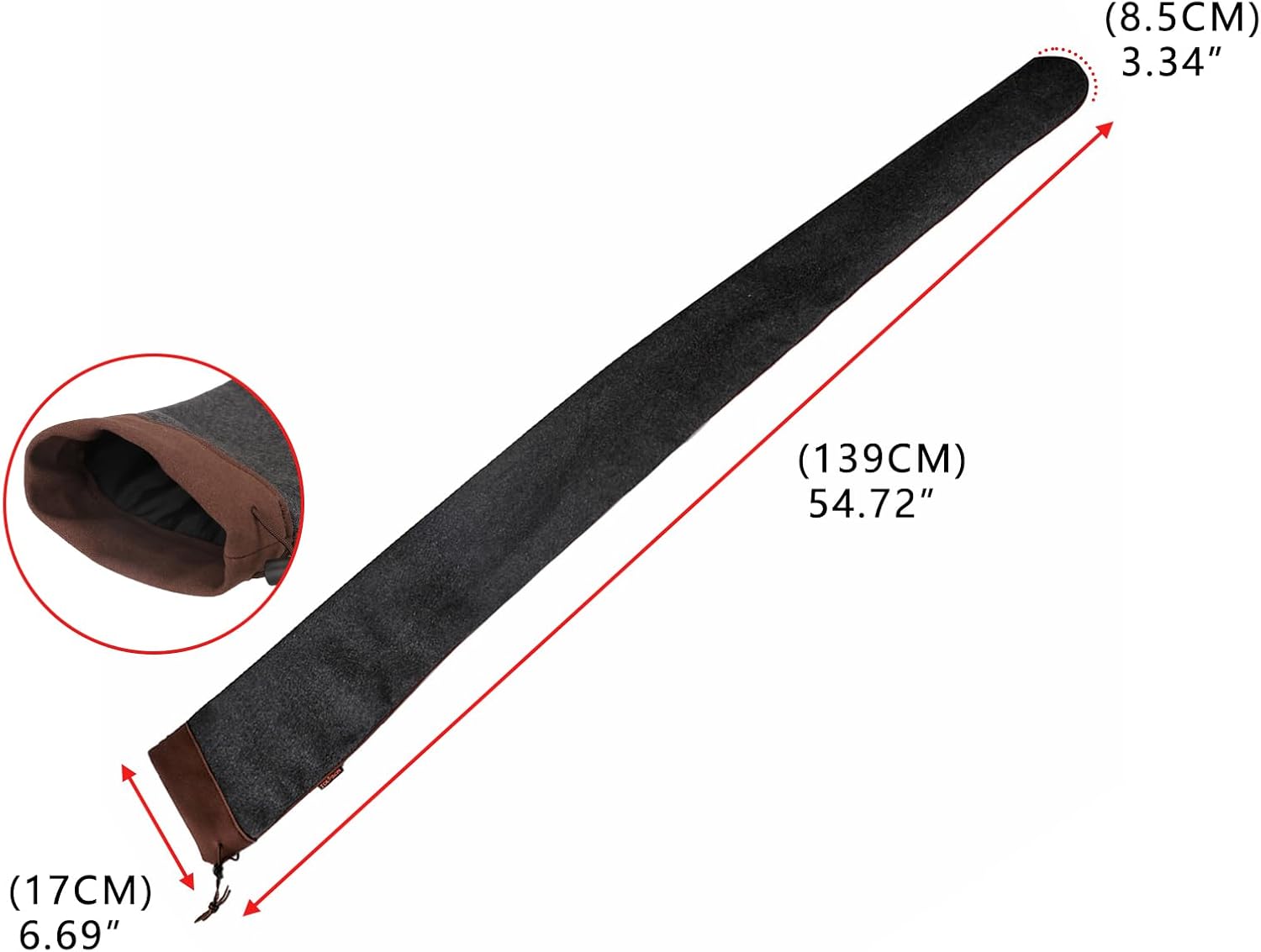 TOURBON Gun Socks 52" for Rifles Shotgun Sleeve Gun Storage Cover with Drawstring Closure