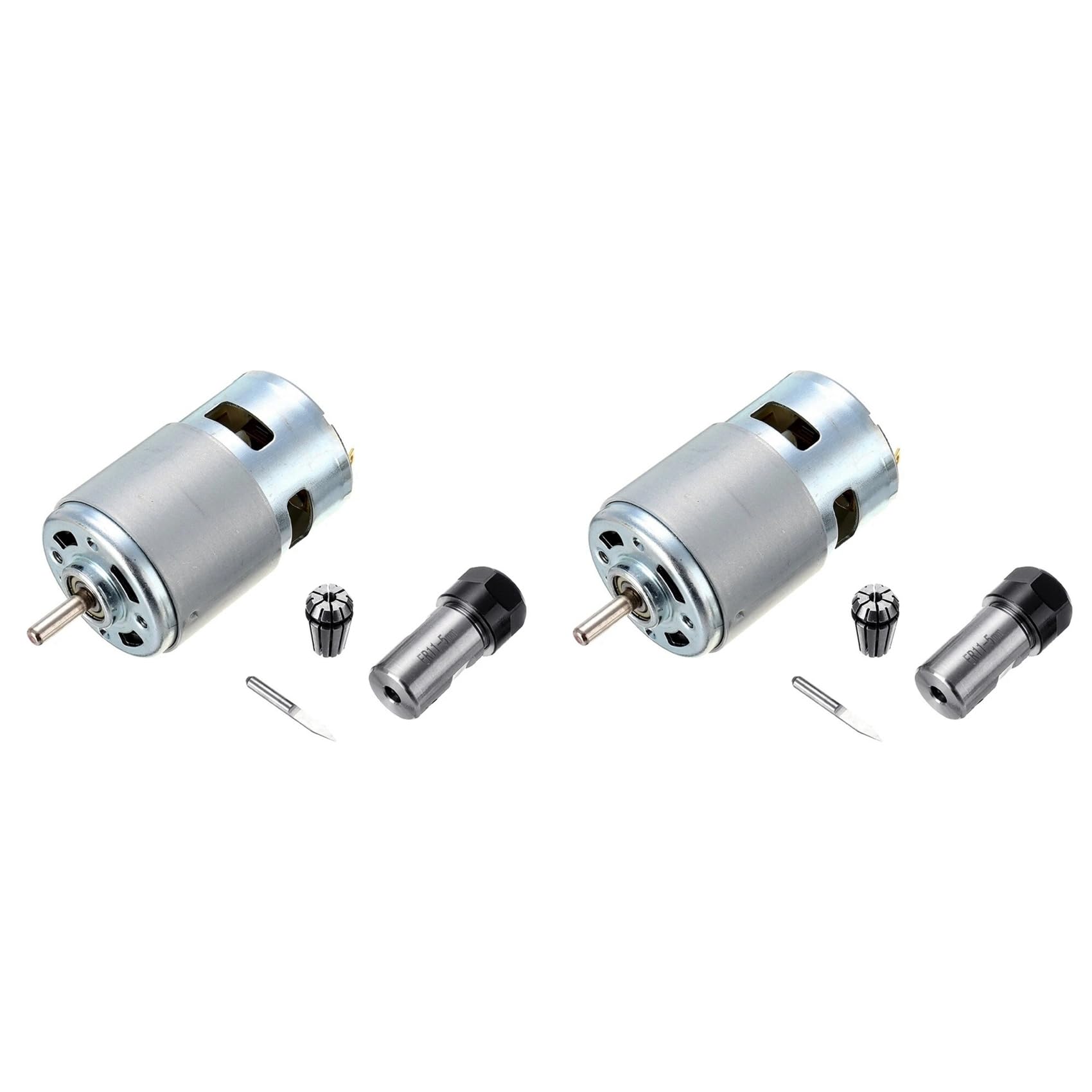 Jnchdghwa 2X 775 DC Motor 12-36V Ball Bearing Spindle Motor with ER11 Extension Rod Carving Cutter for CNC Router Machine