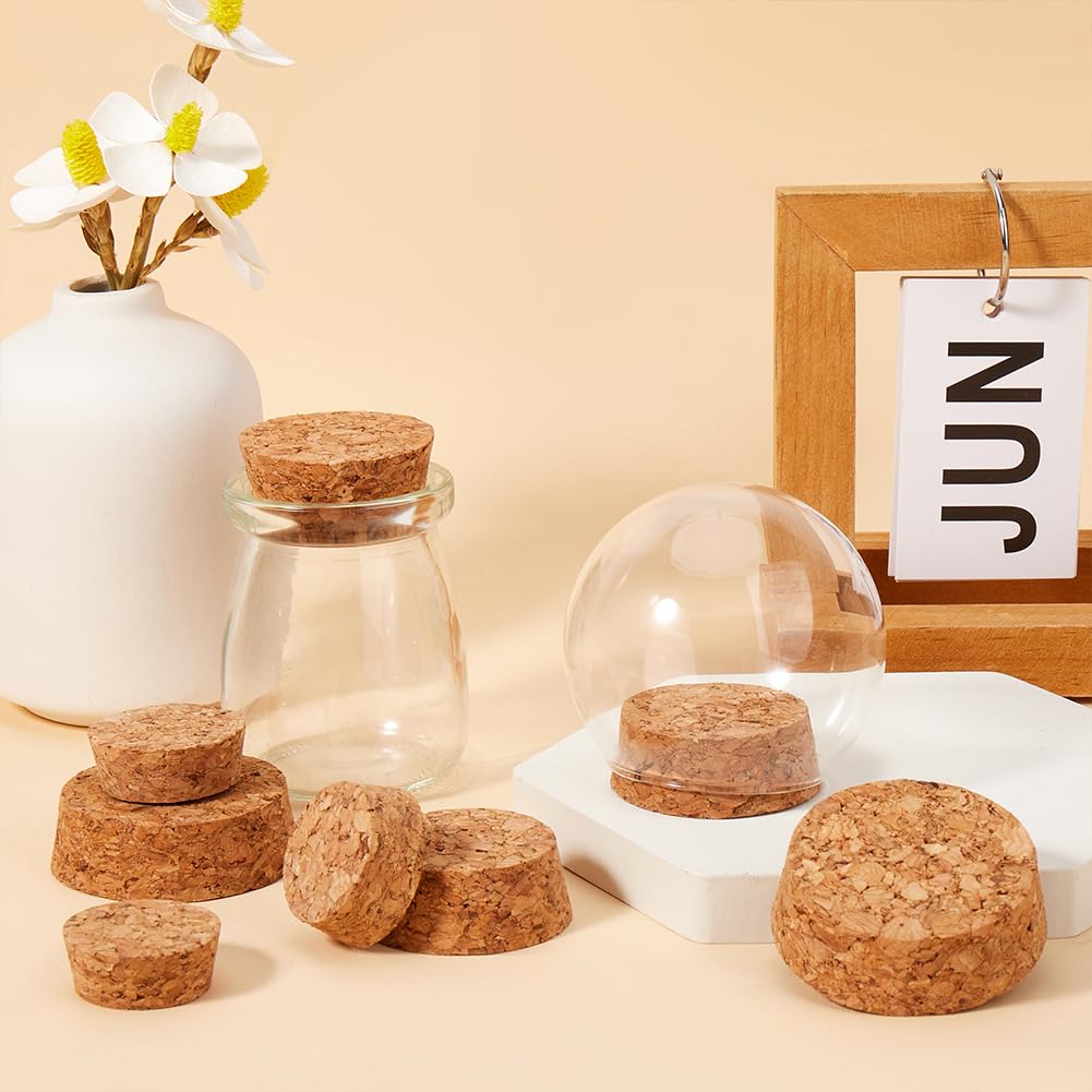 INCREWAY Lot De 12 Bouchons En Liège Coniques En Bois Tendre Naturel Pour Bouteilles De Vin Et