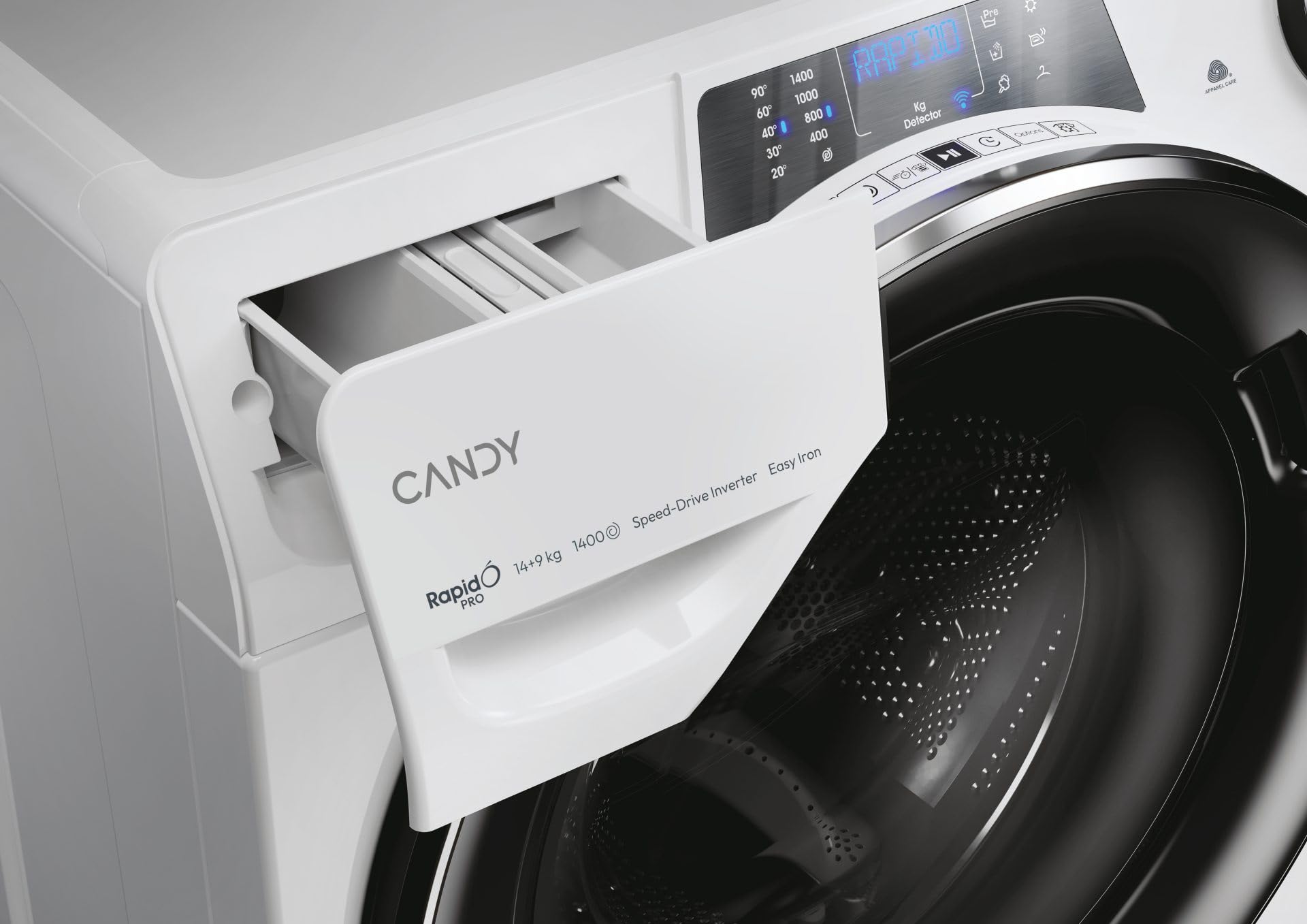 Candy RapidÓ PRO RPW41496BWMBC-S lavasciuga Libera installazione Caricamento frontale Bianco F