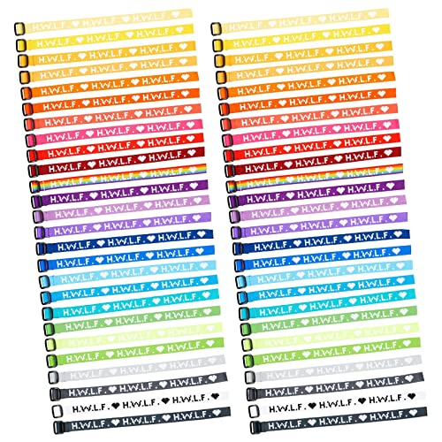 Zodaca HWLF Bracelets Bulk 52-Pack - Adjustable Polyester (10 x 0.6 In) - 26 Assorted Colors - He Would Love First & WWJD Inspirational Bracelets for Church Fundraisers & Sunday School