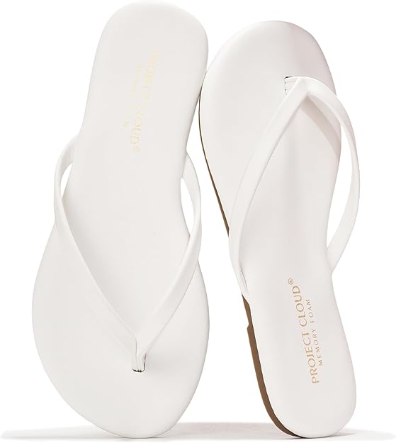 Project Cloud Kids Sandals For Girls Footwear with Memory Foam Insole Kids Flip Flops - Lightweight & Slip Resistant Girls Sandals Summer Beach Essentials (Little Foundations)