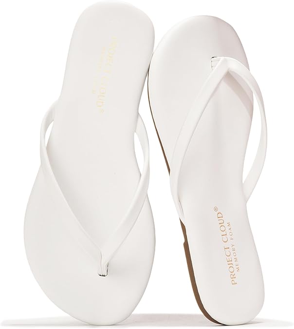 Project Cloud Kids Sandals For Girls Footwear with Memory Foam Insole Kids Flip Flops - Lightweight & Slip Resistant Girls Sandals Summer Beach Essentials (Little Foundations)