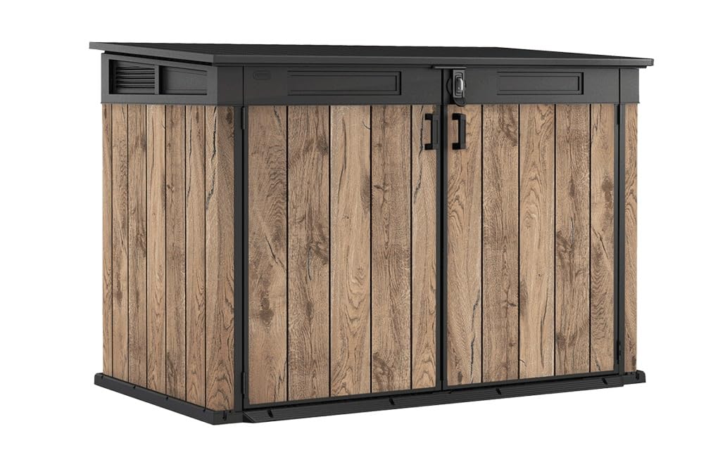 Keter Coffre de rangement pour jardin Signature 2020L - Aspect bois
