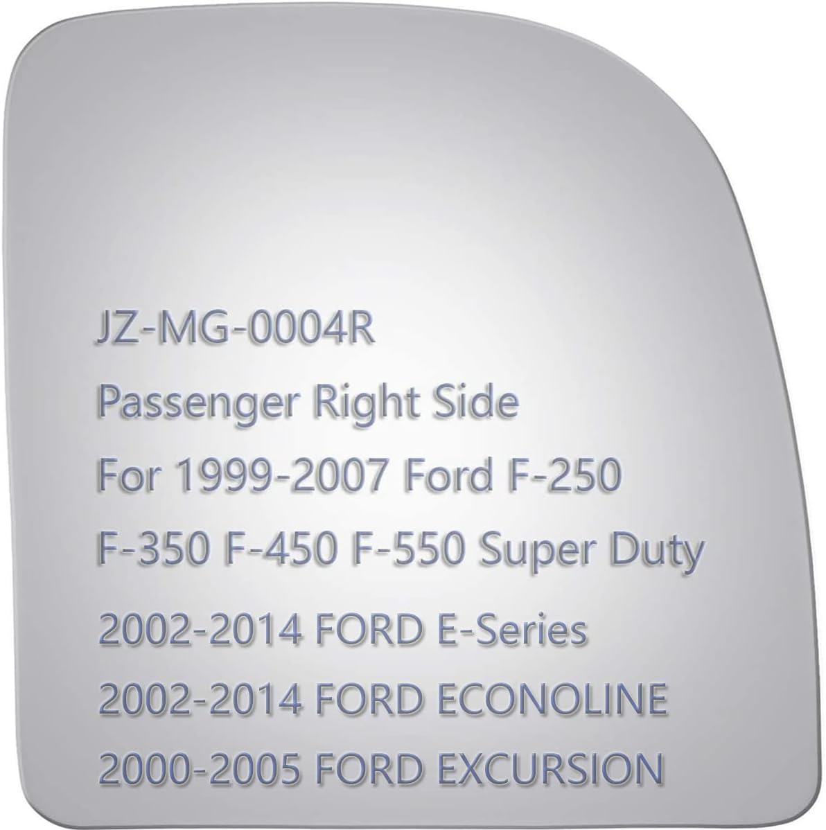 JZSUPER Lower Towing Mirror Glass fit for 99-07 Ford F250 F350 F450 F550 Super Duty Pickup Truck Passenger Right Side RH Convex Replacement Including Adhesive