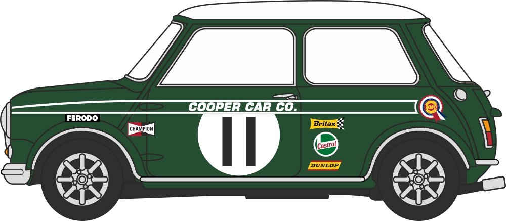 Oxford Diecast 1:76 Mini Cooper S MkII John Rhodes 1968 Brands Hatch Collectable model 76MCS002