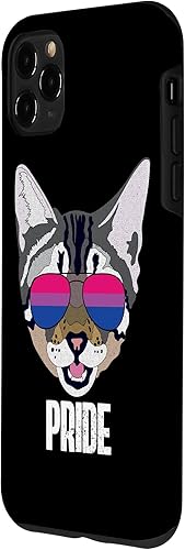 Vista 5 de iPhone 11 Pro Bisexual Pride Funny Cat Bi Pride Case