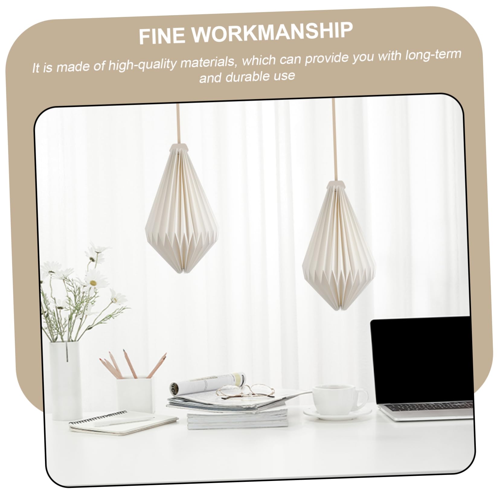 Artibetter 2pezzi Lampadario Origami Sospeso Paralume Decorativo Per Casa e Ristoranti Copertura Lampada Pendente Per Atmosfera Calda e Accogliente