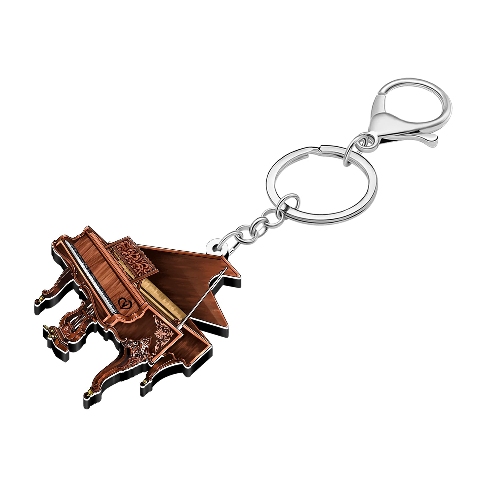 Acrilico Pianoforte Portachiavi Regali Amante Musica per Pianoforte Giocatori Insegnante Musicisti Donne Ragazze Borsa Accessori Zaino Charms