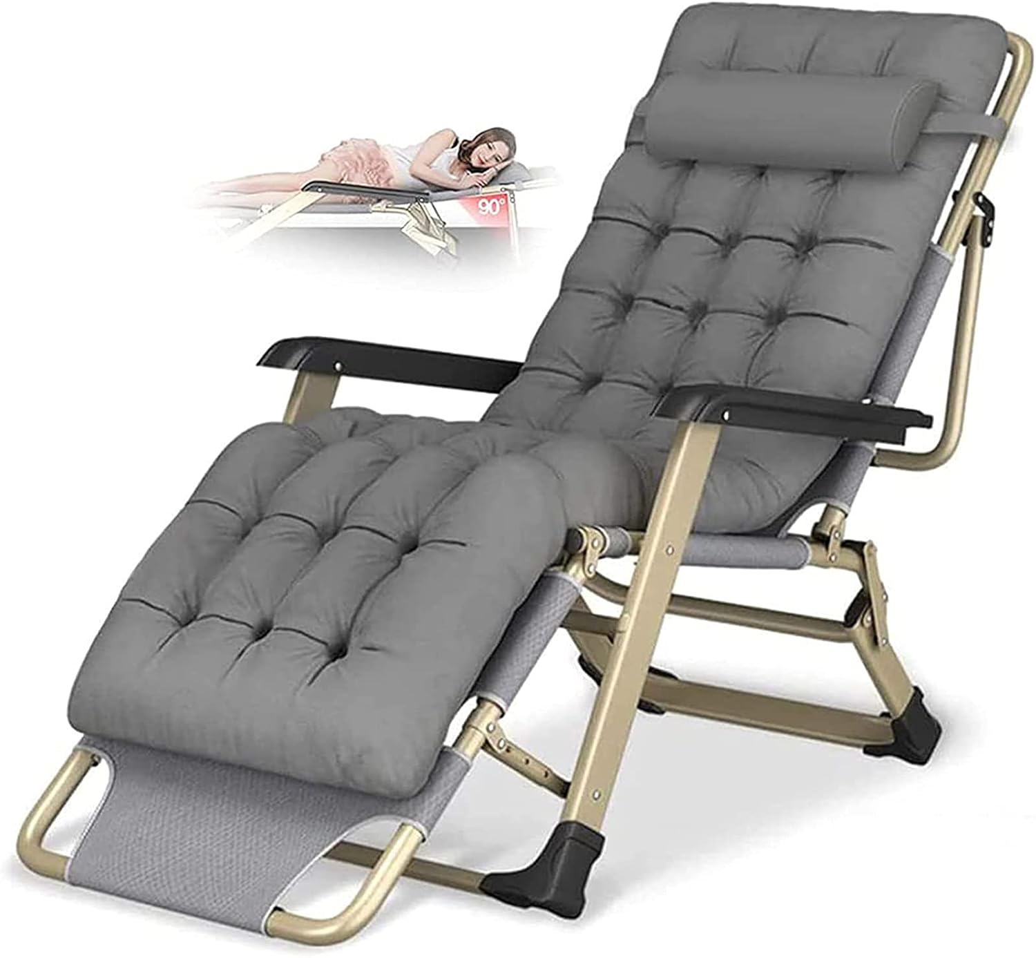 Amazon.co.jp 枕付きポータブル無重力チェア ゼログラビティーチェア 折りたたみ リクライニングチェア 耐荷重180KG キャンプ