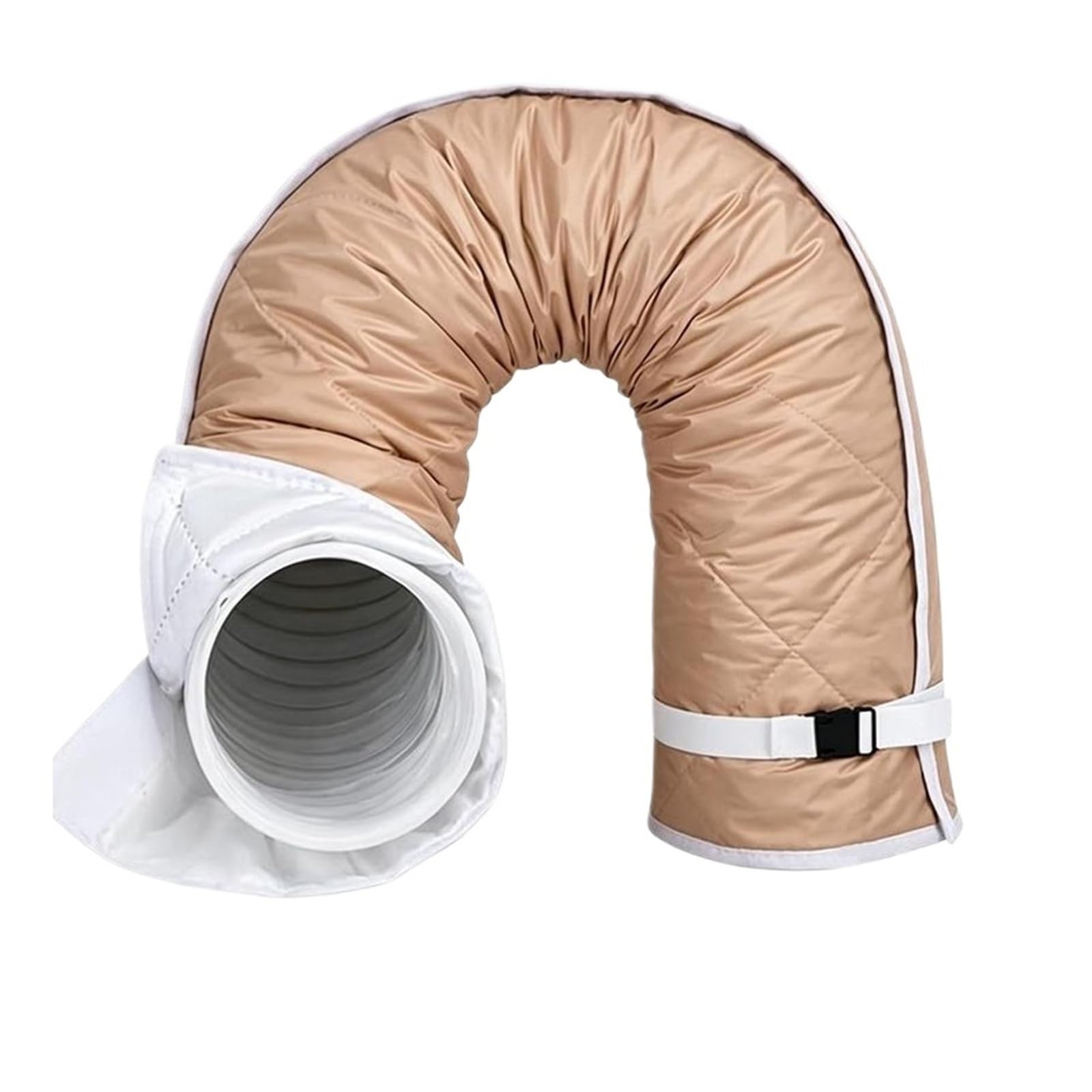 Shiketong Cream Colored Portable Ac Hose Insulation Adjustable Heat Insulated Pipe Wrap Air Conditioner Insulation For 5 & 5.9-Inch Diameter Window Ac Exhaust Hose Cover(Cream Colored)
