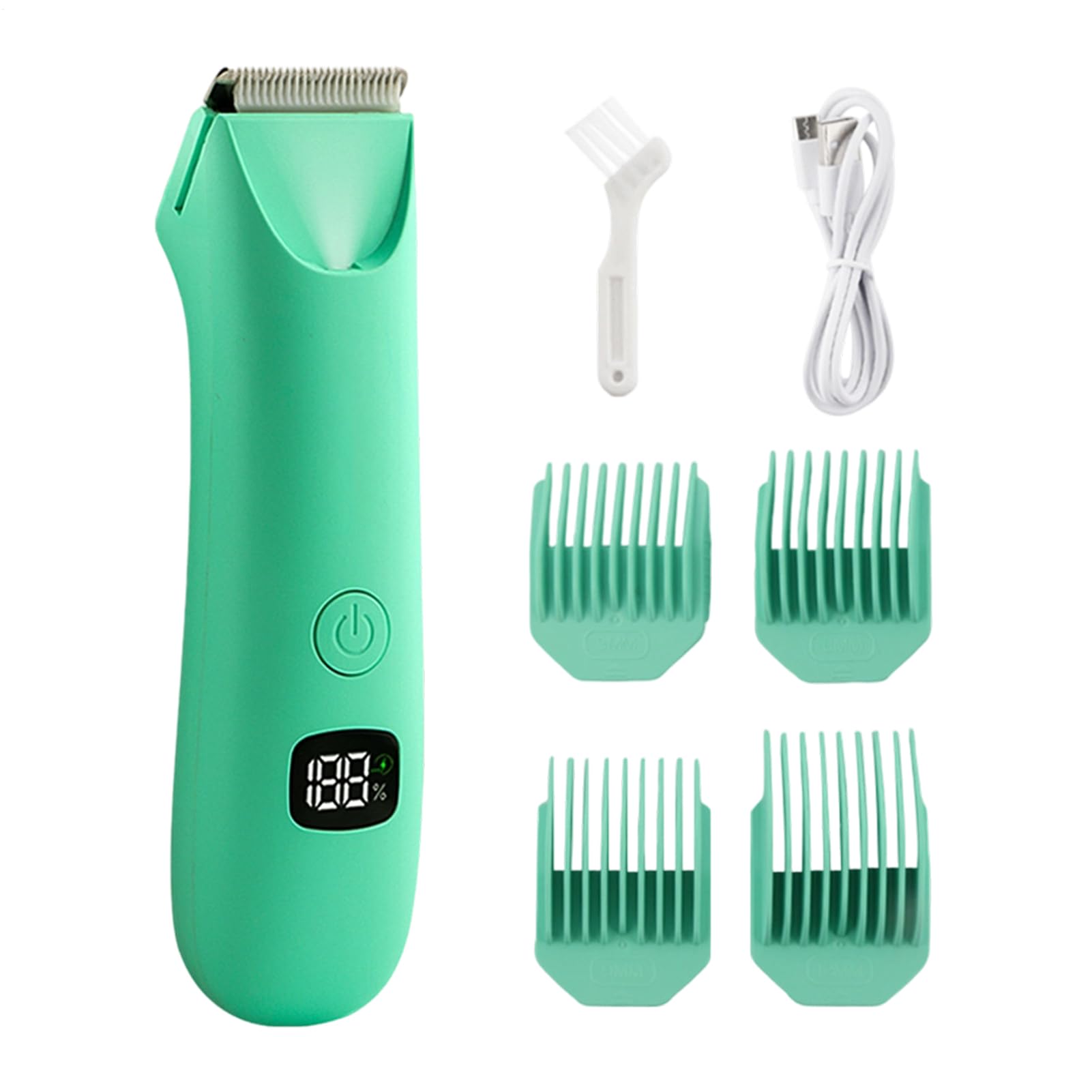 Afeitadoras Corporales para Hombres | Afeitadora Personal Eléctrica con Pantalla Digital - Recortador De Púbico Para Hombres,Uso en Zona Íntima, Testículos, Espalda, Axilas, Pecho, Brazos,