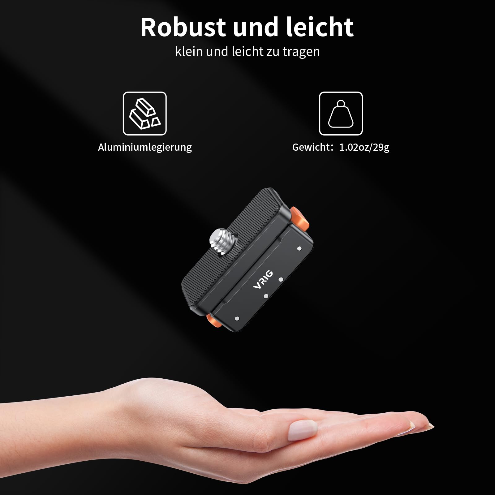 VRIG Base magnétique pour Insta360 Ace/Ace Pro 2/X5/X4/X4 Air, adaptateur de trépied magnétique Quick Release avec support d'extension 1/4"