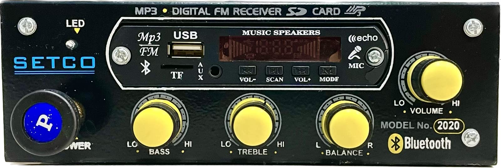 5200-1943 4 MOSFET12V DC-to 35V DC Support AMPLFIEIR with Remote USB,BLUTHOOTH,AUX,MMC,FM 1000 WATT PMPO HIGH STERIO Support Universal Fitting for CAR,Truck,Tractor,Tempo,Autos ETC.