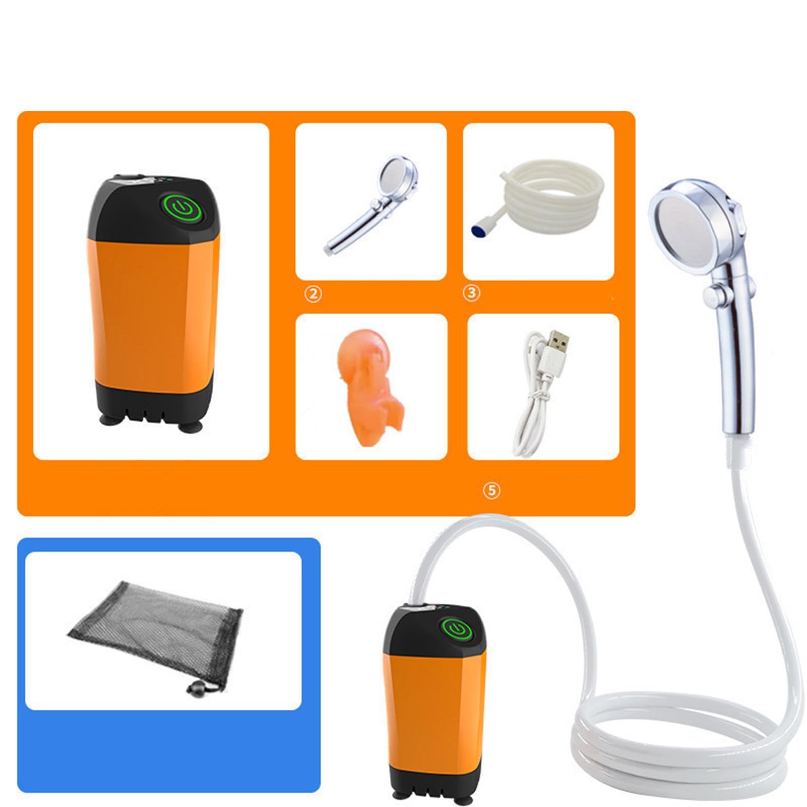 Générique Douche Camping Gadget Étanche Facilement Rechargeable | Douche Camping Portable Pour Randonnée Camp Plage Tente Intérieur Domicile Salle De Bains Nettoyage