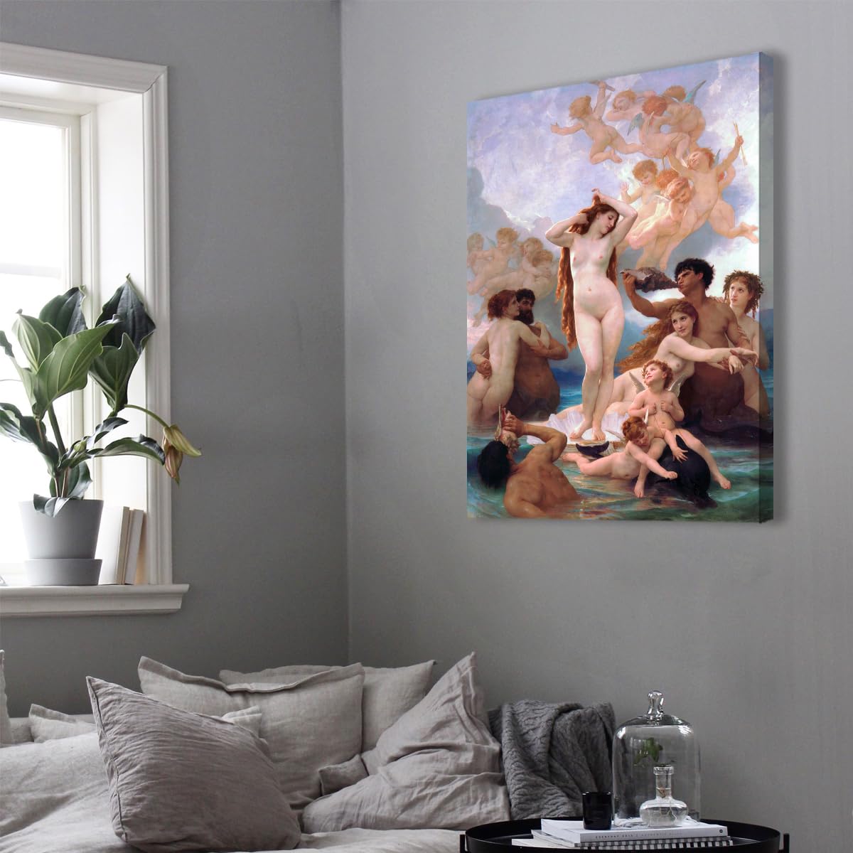 William Adolphe Bouguereau Narodziny Wenus obraz olejny sztuka ścienna sztuka ścienna vintage na płótnie grafika do domu salon dekoracja sypialni rama wewnętrzna 60x90cm