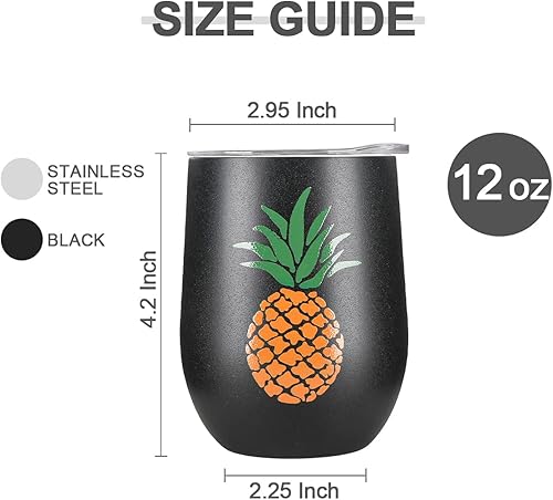 Miniatura 3 de Life's Easy Vaso de vino de acero inoxidable con tapa, 12 onzas, vaso de vino de viaje aislado al vacío con tapa, vaso de vino de viaje  Acero