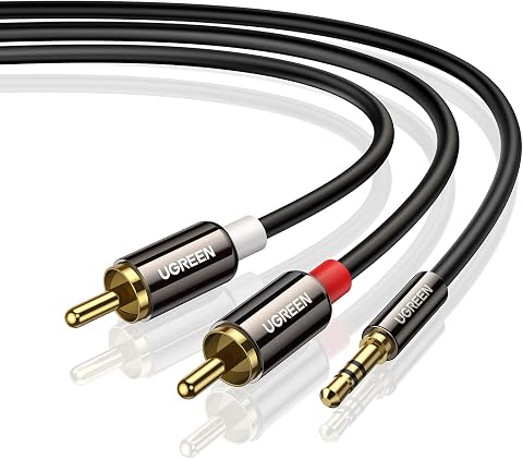 UGREEN Cable Jack 3.5mm a 2 RCA con HiFi Sonido de 2RCA (2M)