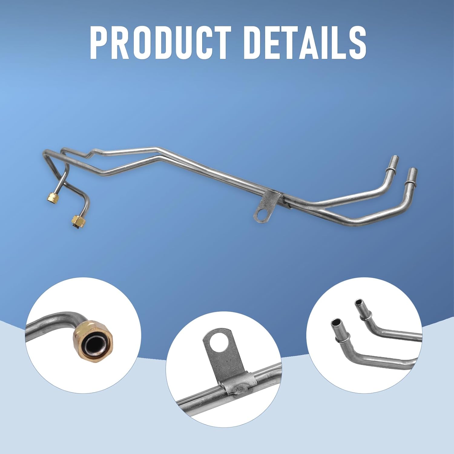 Diesel Fuel Supply & Return Line Assembly Compatible With 1998 1999 2000 2001 2002 2003 Ford Powerstroke V8 7.3L Replaces F81Z-9J338-NA (3381-OE)