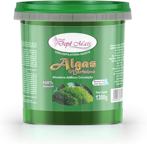 Cera Depilatória Visual Depil Mais Quente Hidrossolúvel 1,300g (Algas)