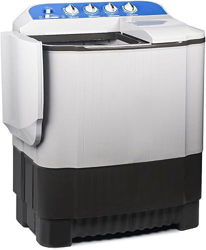 Miniatura 6 de Lavadora portátil, lavadora semiautomática de 15.5 libras con doble tina (lavar y secar centrifugado), lavadora compacta para apartamentos,