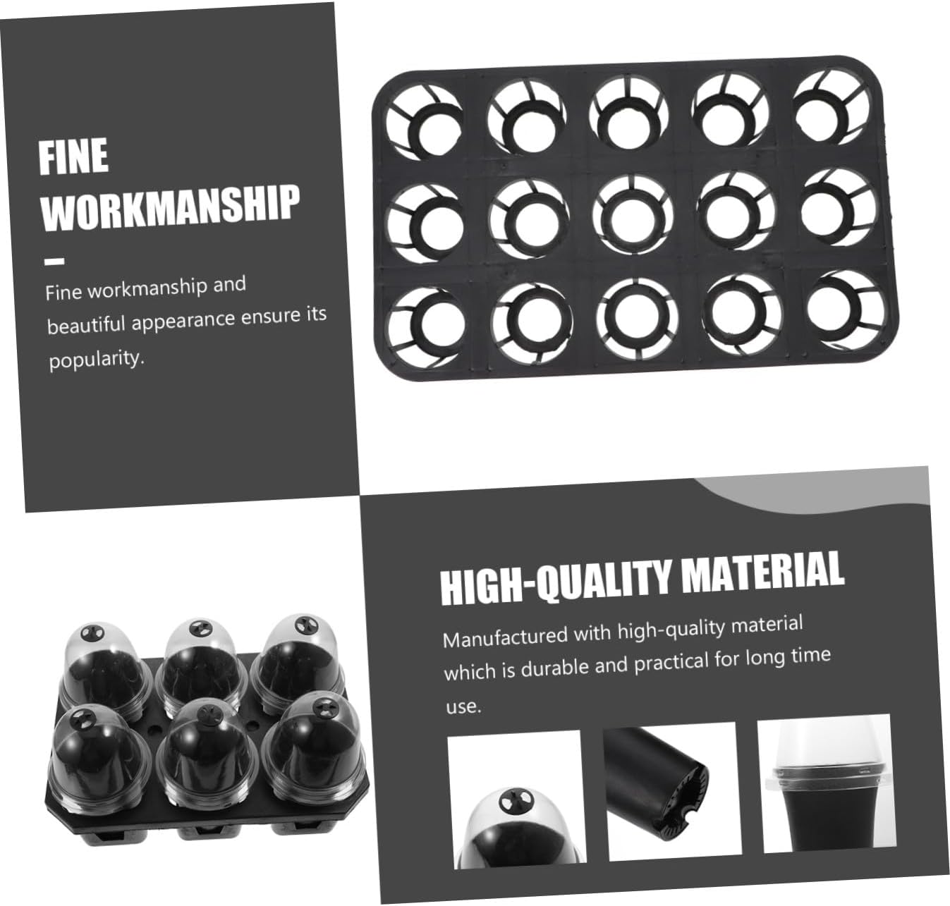 POPETPOP Garden Planter Stuffy Planting Pot Dome Plastic Plant Nursery Pots Flower Plant Containers